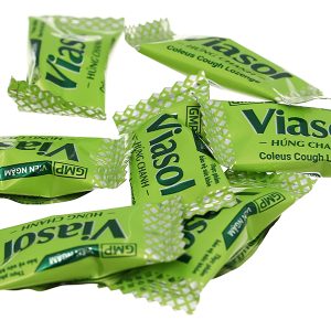 Viên ngậm Viasol Húng Chanh hỗ trợ giảm ho, đau rát họng hộp 100 viên