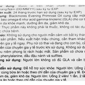 Tinh dầu hoa Anh Thảo Blackmores Evening Primrose Oil bổ sung GLA và omega 6 lọ 190 viên
