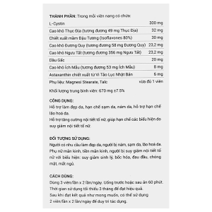 Sắc Ngọc Khang hạn chế lão hóa, làm đẹp da, tăng cường nội tiết tố nữ hộp 180 viên