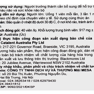 Blackmores Ginkgoforte hỗ trợ tuần hoàn máu não lọ 40 viên