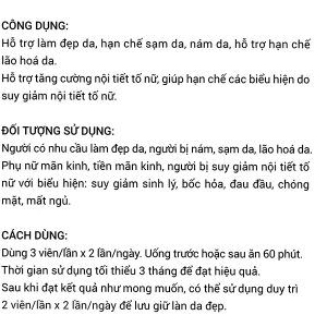 Sắc Ngọc Khang hạn chế lão hóa, làm đẹp da hộp 60 viên