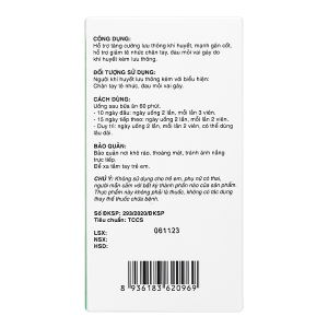 Tê nhức chân tay Bảo Nguyên hỗ trợ hoạt huyết, mạnh gân cốt hộp 90 viên