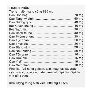 Tê nhức chân tay Bảo Nguyên hỗ trợ hoạt huyết, mạnh gân cốt hộp 90 viên