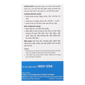 Vương Bảo New giảm nguy cơ phát triển của u phì đại tiền liệt tuyến hộp 80 viên