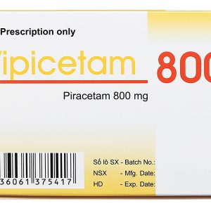 Vipicetam 800 trị rung giật cơ nguồn gốc vỏ não (10 vỉ x 10 viên)