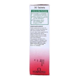 Vitabiotics Menopace Tablets hỗ trợ cân bằng nội tiết tố hộp 30 viên
