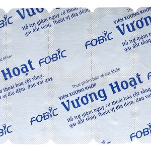 Viên xương khớp Vương Hoạt giảm nguy cơ thoái hóa cột sống, đau vai gáy hộp 20 viên