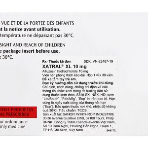 Xatral XL 10mg trị triệu chứng chức năng của phì đại tuyến tiền liệt (1 vỉ x 30 viên)