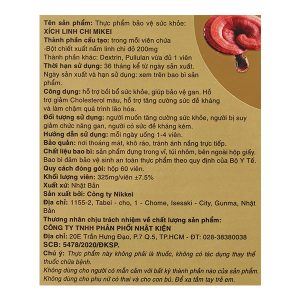 Xích Linh Chi Mikei hỗ trợ tăng đề kháng, hạ mỡ máu gói 60 viên