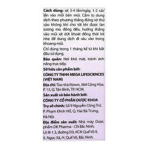 Dung dịch xịt mũi Thông Xoang Eugica hỗ trợ giảm các bệnh lý hô hấp chai 15ml