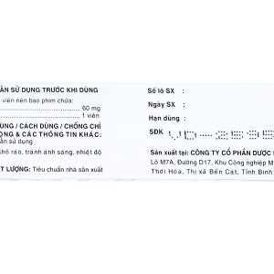 Xonatrix 60mg trị triệu chứng viêm mũi dị ứng, mày đay (3 vỉ x 10 viên)