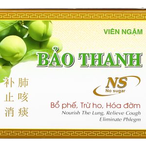 Viên ngậm Bảo Thanh không đường trị ho, bổ phế (20 vỉ x 5 viên)