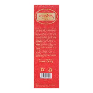 Yến sào Win'snest tổ yến chưng sẵn đường phèn hộp 6 hũ x 70ml