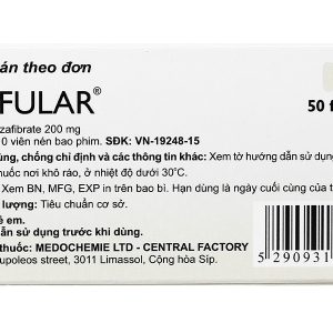Zafular 200mg trị rối loạn mỡ máu (5 vỉ x 10 viên)